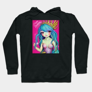 Pretty Birthday Mermaid Queen Hoodie